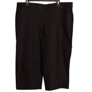 Alfred Dunner 18 Capri Pants Black NEW Slimming Waistband Tummy Control Panel
